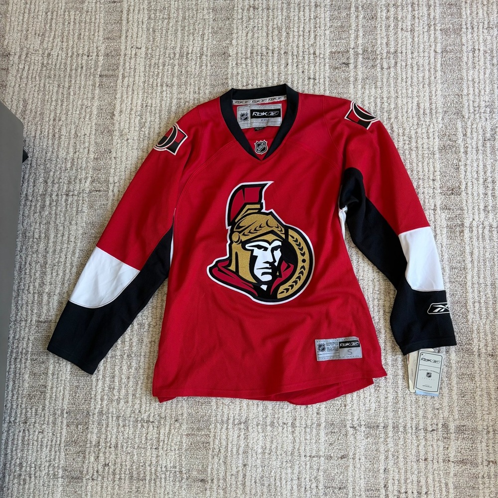Reebok CCM Ottawa Senators NHL Hockey Jersey Red Black White Mens Small NWT